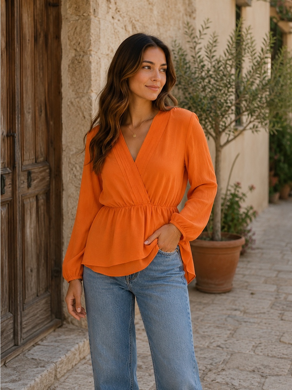Orange Women's Top